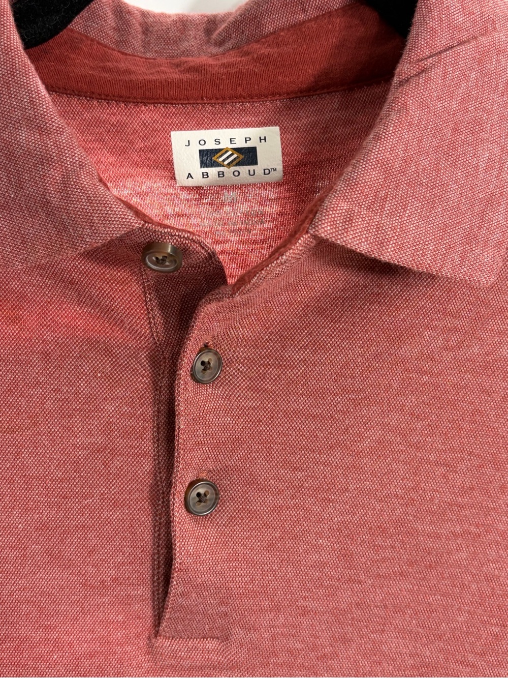 Joseph Abboud Heathered Brick Red Polo (M) - Picture 2 of 5